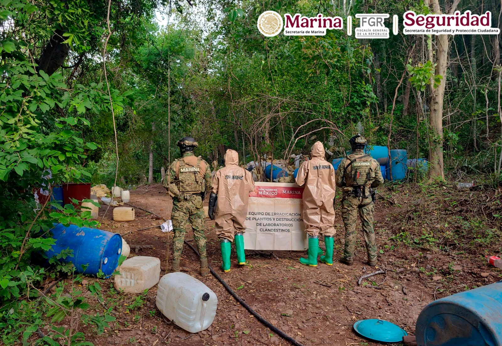 Inhabilitan laboratorio clandestino de metanfetamina en Sinaloa